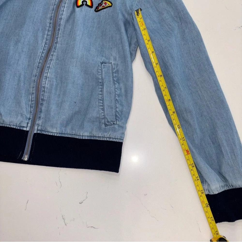 Girls Justice Denim Jacket with Fun Patches